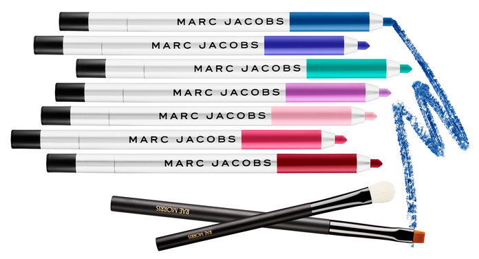 מארק Jacobs Beauty Highliner Matte Gel Eye Crayon Eyeliner & Rae Morris Brushes 