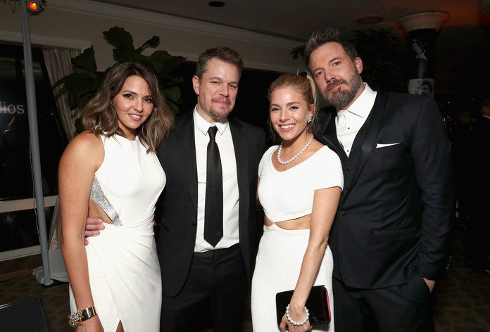 לוצ'יאנה and Matt Damon, Sienna Miller, and Ben Affleck 