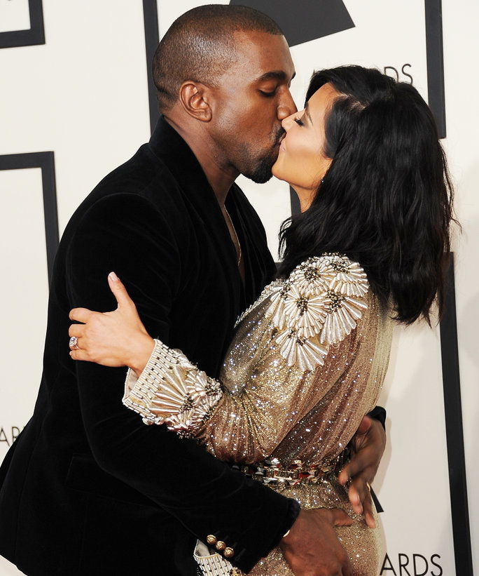 קים Kardashian and Kanye West 