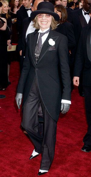 דיאן Keaton - Most Outrageous Oscars Looks - Ralph Lauren