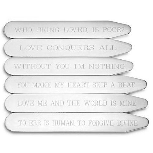 מותאם אישית HIDDEN MESSAGE COLLAR STAYS 