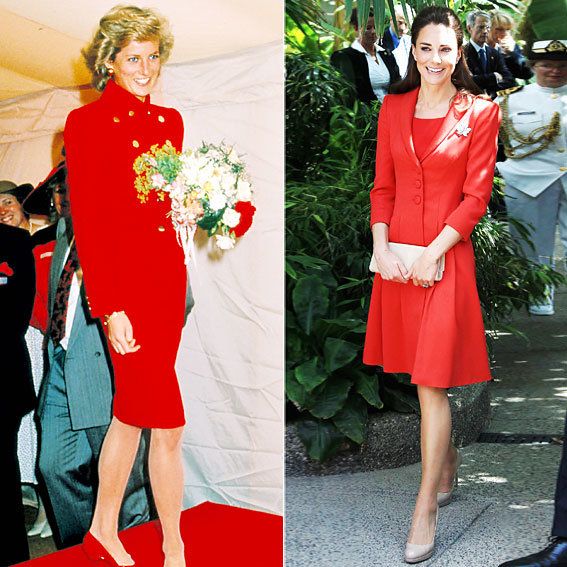 王女 Diana and Kate Middleton's Similar Style