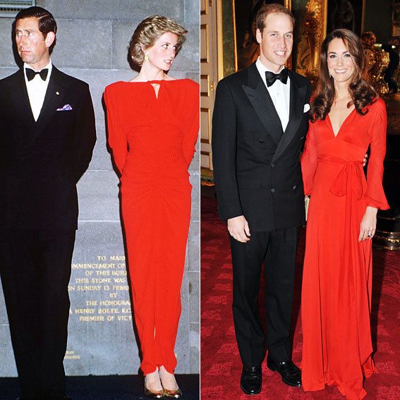 王女 Diana and Kate Middleton's Similar Style