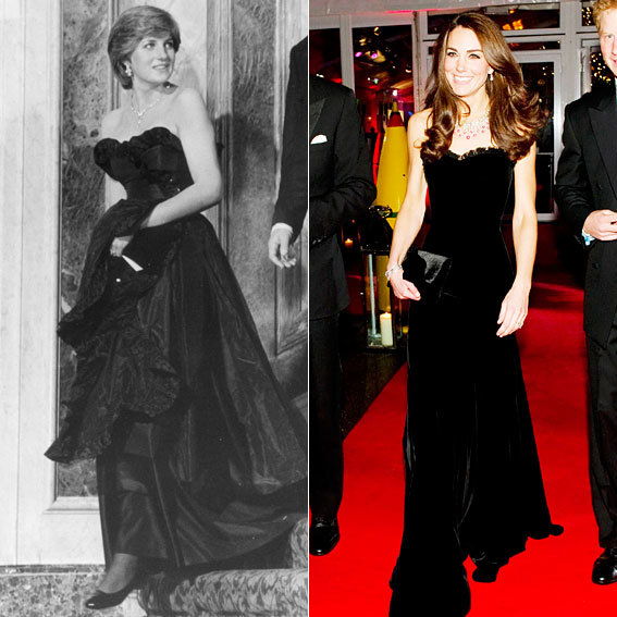 王女 Diana and Kate Middleton's Similar Style