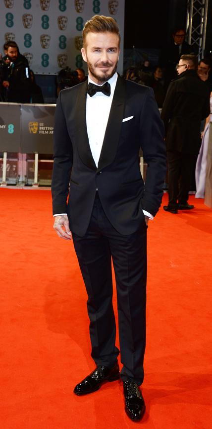 데이비드 Beckham in a tuxedo.