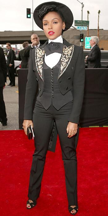 ג'נל Monae at Grammys 2013