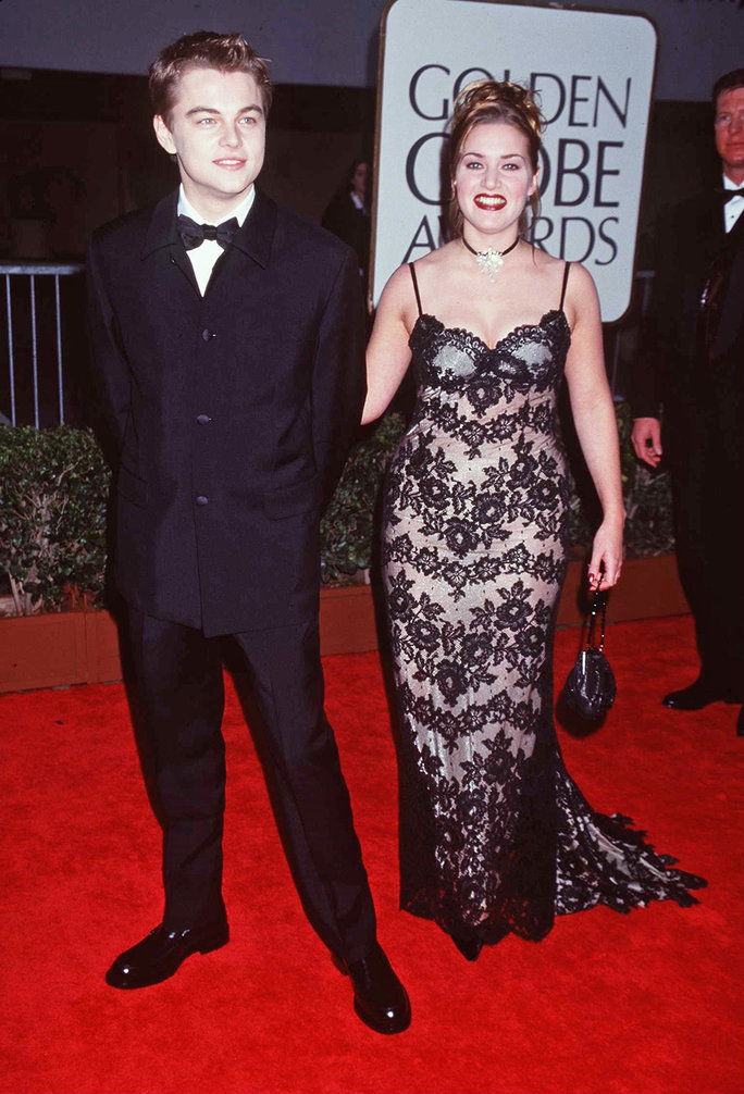 케이트 and Leo at the 1998 Golden Globes 