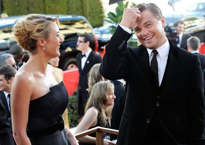 케이트 and Leo at the 2009 Golden Globes 