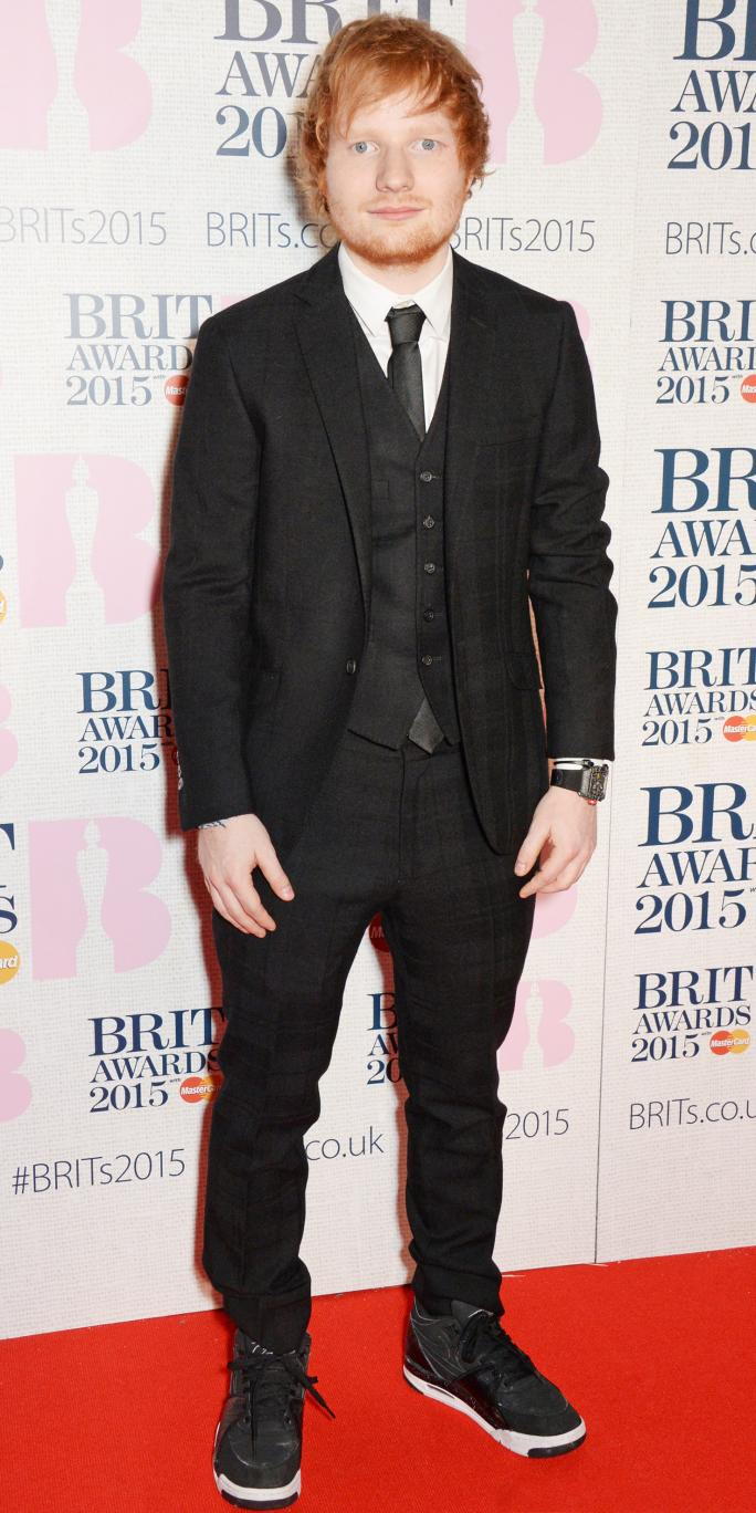 BRIT Awards 2015 Arrivals Ed Sheeran