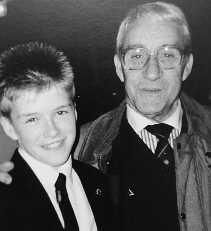 דוד Beckham and his Grandfather 