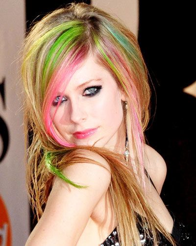 אבריל Lavigne - A Rainbow of Star Hair Colors - Rainbow Hair