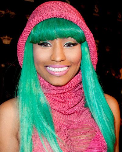 ניקי Minaj - A Rainbow of Star Hair Colors - Green Hair