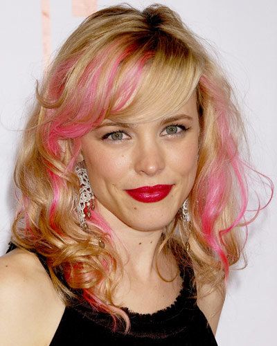 רחל McAdams - A Rainbow of Star Hair Colors - Pink Hair