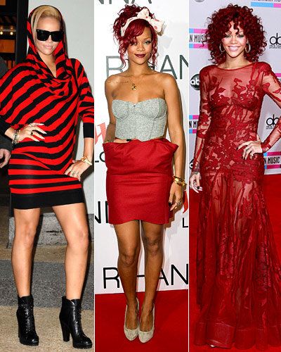 ריהאנה - Stars' Signature Colors - Red - Alexander McQueen - Elie Saab