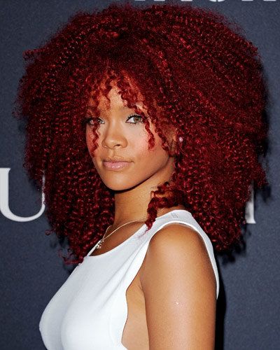 ריהאנה - A Rainbow of Star Hair Colors - Red Hair