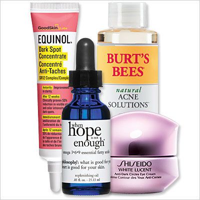 굿 스킨 Labs Spot Treatment, Philosophy Oil, Burt's Bees Acne Solution, Shiseido Eye Cream