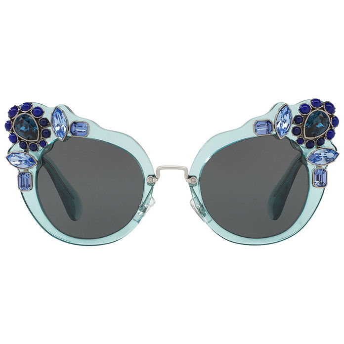 מיו Miu embellished cat-eye sunglasses 