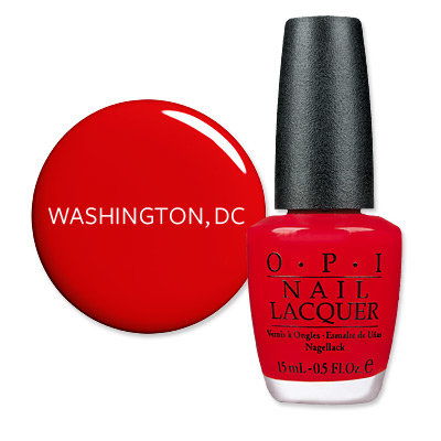 וושינגטון D.C. - America's Most Wanted Nail Colors - OPI Big Apple Red