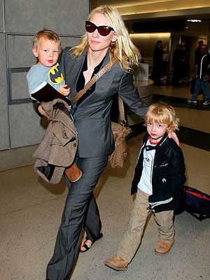 קייט Blanchett with sons Dashiell and Roman