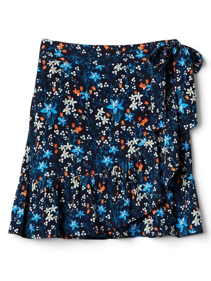 פרחוני Wrap Mini Skirt 