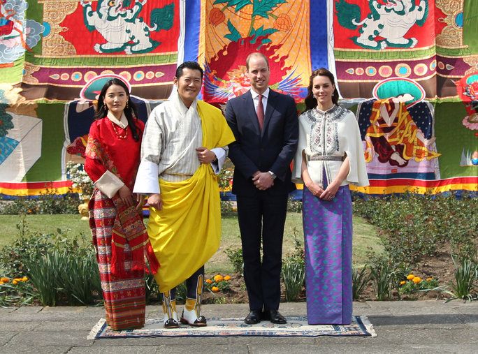와 the King and Queen of Bhutan 