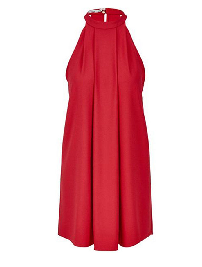 ה Red Halter Dress 