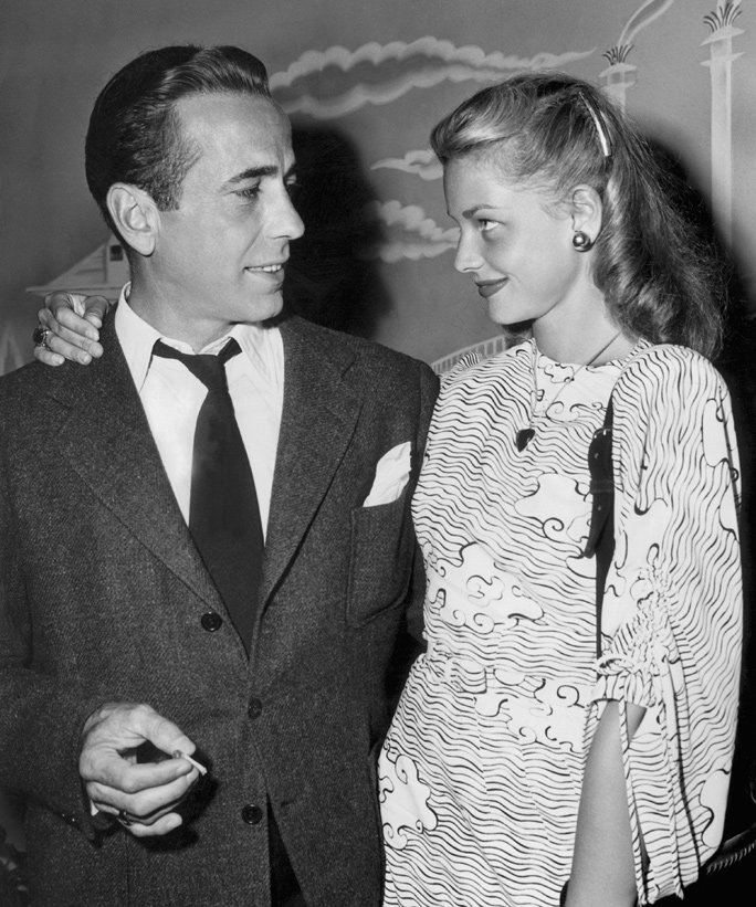 ハンフリー Bogart and Lauren Bacall 