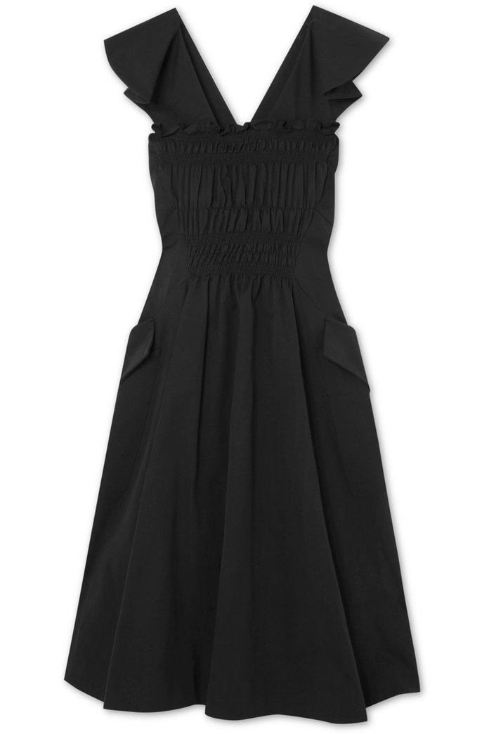 שחור smock dress