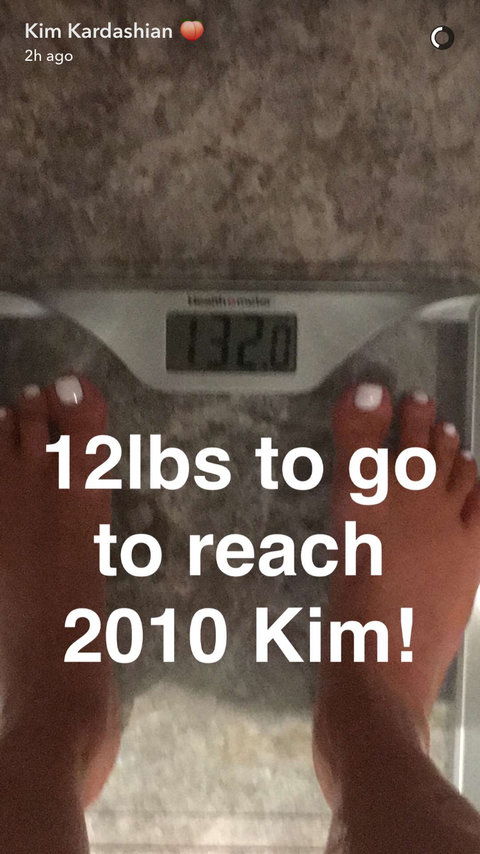 קים Kardashian Weight Loss Snapchat - Embed 2016