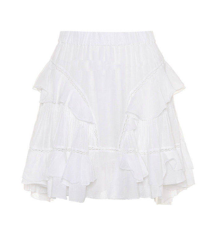 מבושל Cotton-Blend Skirt 