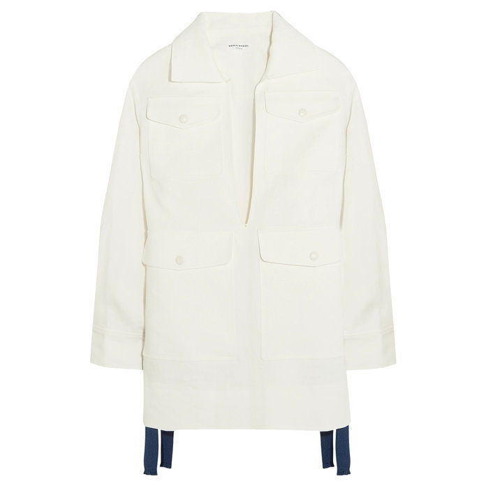 מוגזם linen and ramie-blend jacket 