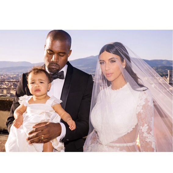 קים Kardashian, Kanye West, wedding
