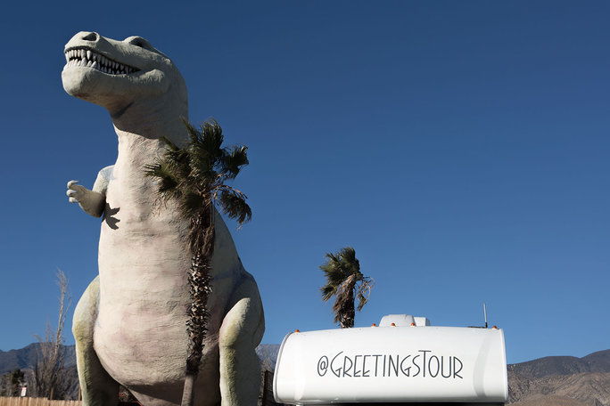 קבזון Dinosaurs outside of Palm Springs, California 