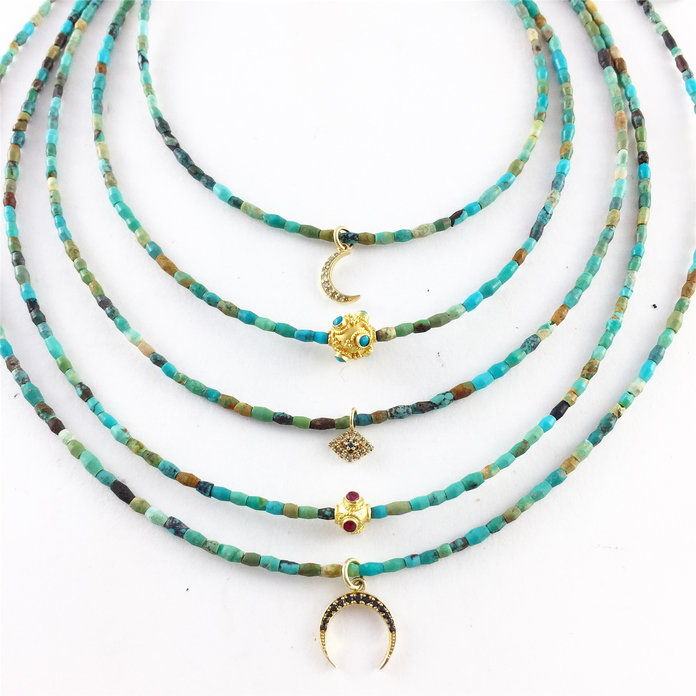 שאקטי 5th Chakra Turquoise Necklace 