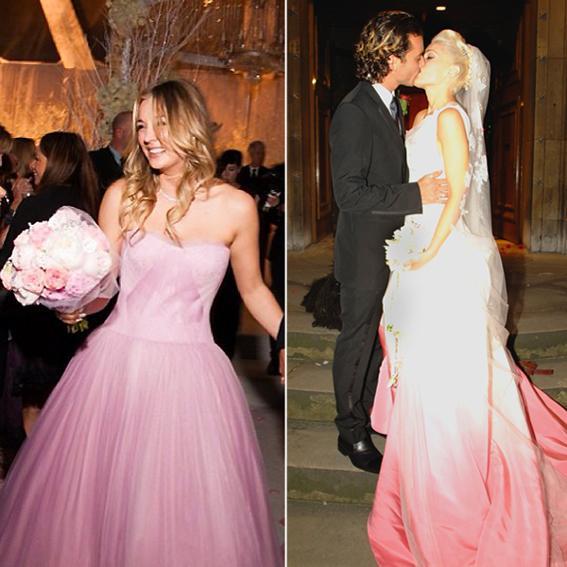 비 traditional Celebrity Brides Gwen Stefani and Kaley Cuoco