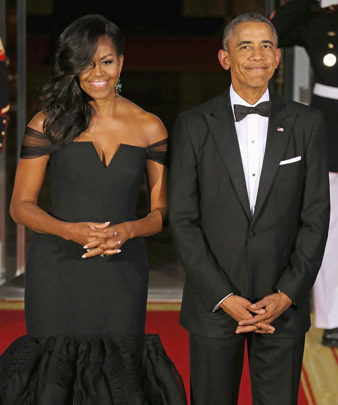 バラク Obama and Michelle Obama 