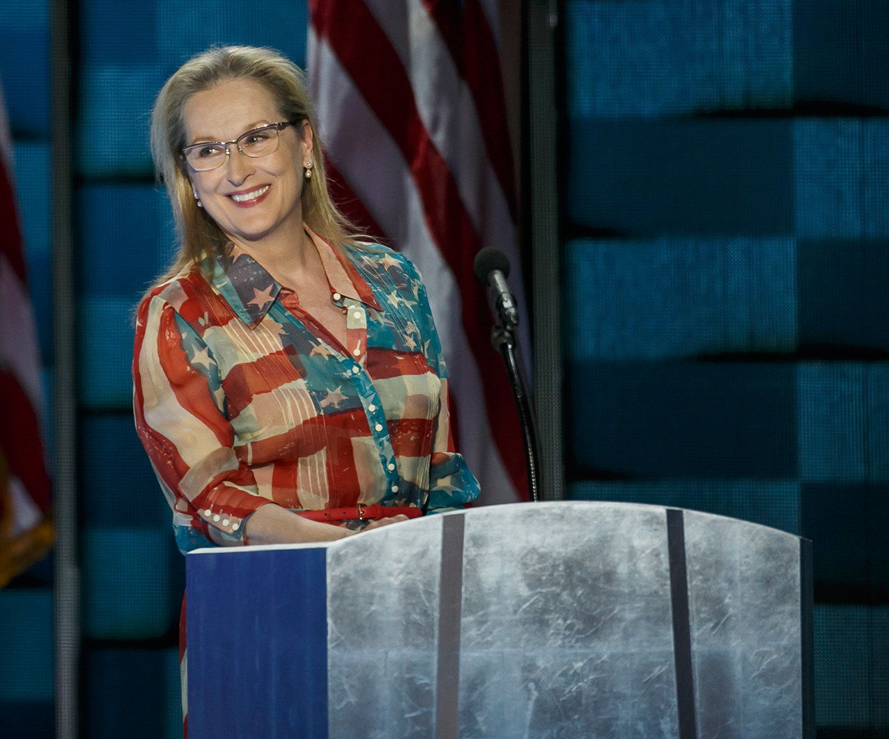 מריל Streep at the DNC 