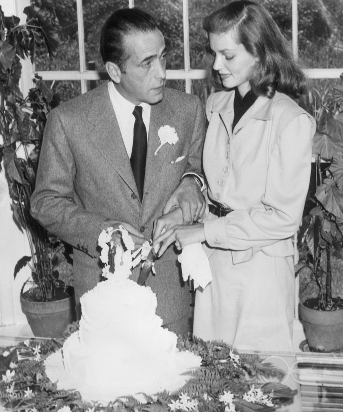 ローレン Bacall and Humphrey Bogart 