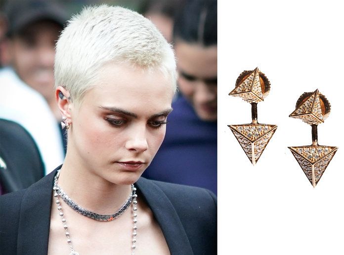 ネイティブ Gem Double Pyramid Earrings