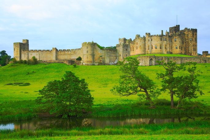 Alnwick Castle in Northumberland, England 