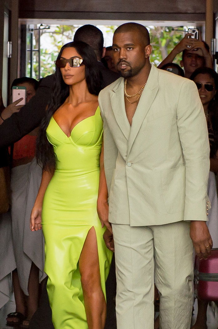 김 Kardashian and Kanye West 