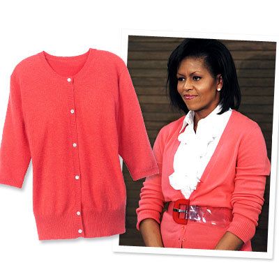 מישל Obama's Office Style - J. Crew - Nicole Farhi - Bold Cardigans