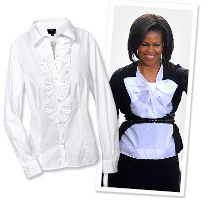 מישל Obama's Office Style - White Shirts - Talbots - Moschino