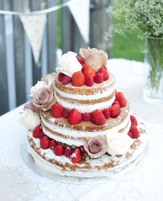 裸 Wedding Cake from Top of the Hill Bakery
