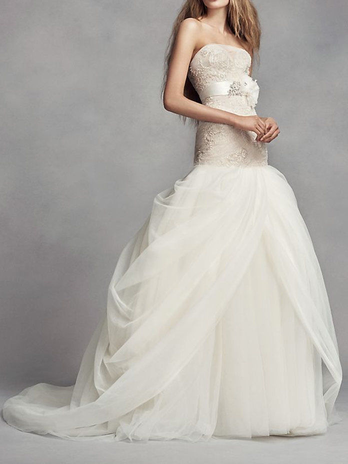 화이트 by Vera Wang Petite Tulle Wedding Dress