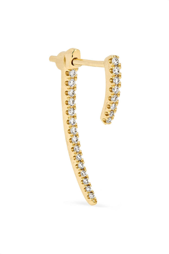 발톱 18-karat gold diamond earring