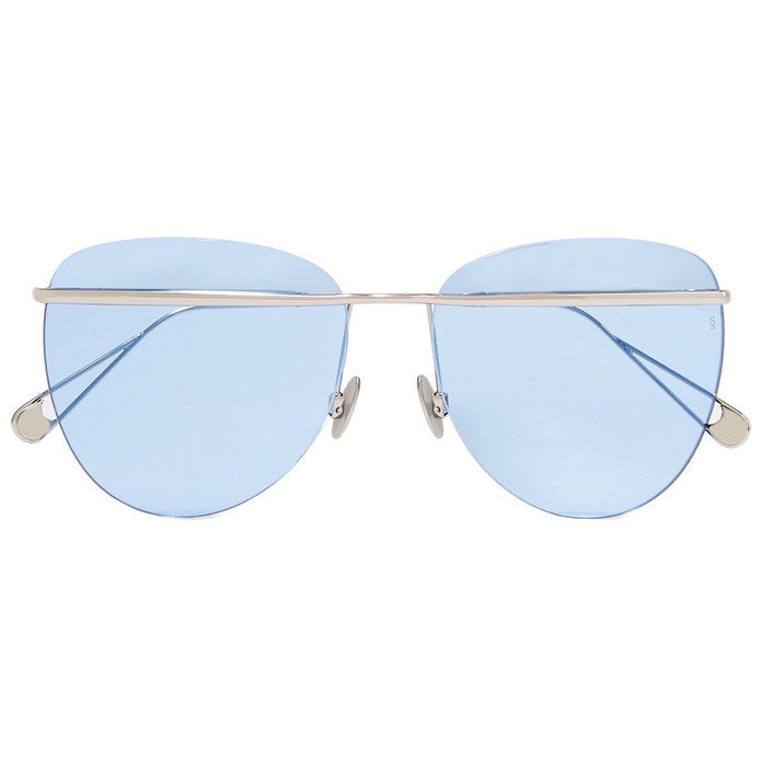 תלולה aviator-style silver-tone sunglasses 