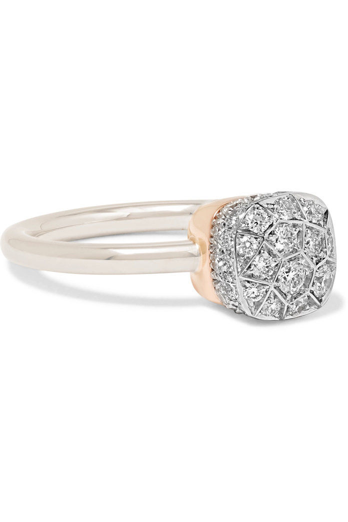 ポメララート Nudo 18-karat rose gold diamond ring