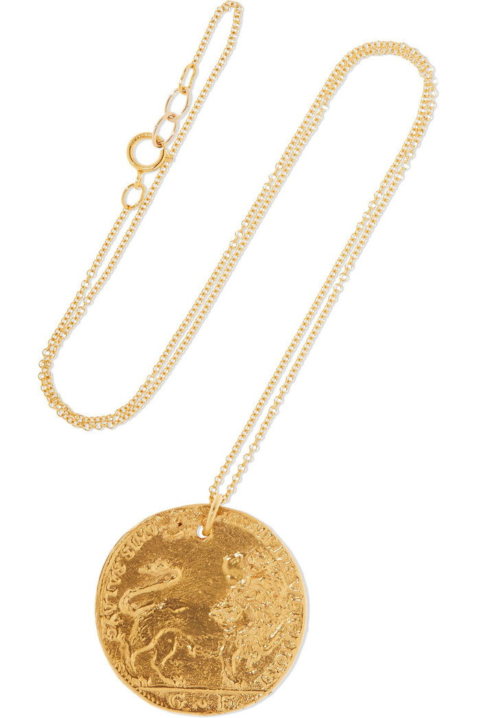Il Leone Medallion gold-plated necklace