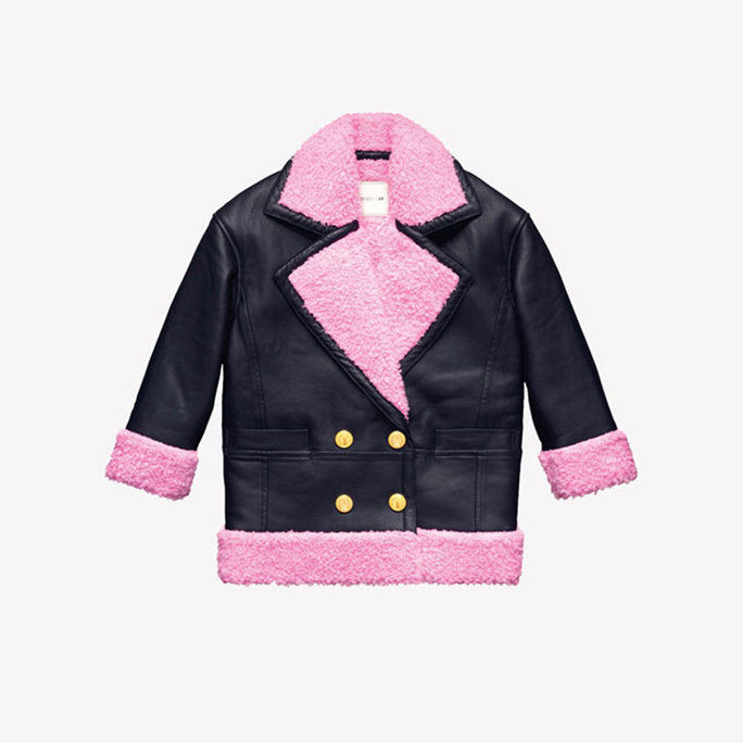 ケンゾー x H&M Pile-Lined Leather Jacket 